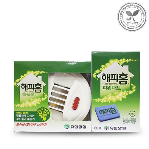 해피홈 파워매트 코드롤러 훈증기 본체 + 리필60매 (1세트)_이미지