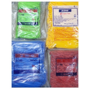 전오전기 칼라 케이블타이 140mm 전선정리