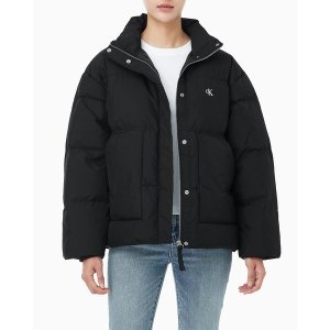 캘빈클라인진 여성 숏 렝스 스탠드 카라 푸퍼 47D577G-UB1