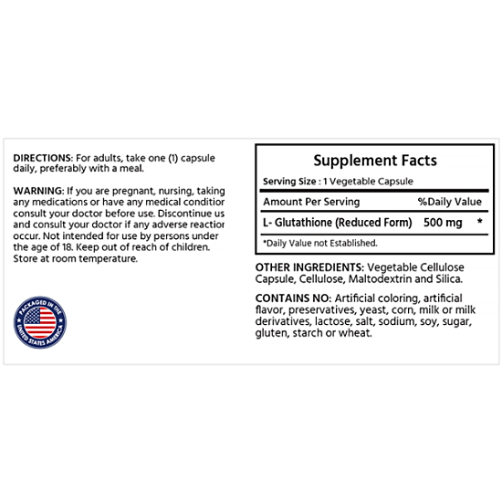 ���̶����� ���߷��� Reduced L-�۷�Ÿġ�� �� �� ���� 500mg 120����ĸ�� (�ؿ�)