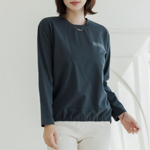 데드라 브리올배색테잎티셔츠 TBD5020_YC 먹카키 FREE_이미지