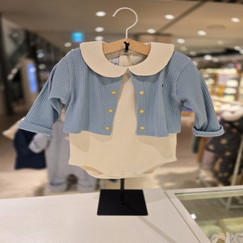 블루 가디건 SET 바디수트 4617067602 실내복 아가옷 백일 돌 조카 선물 신생아 유