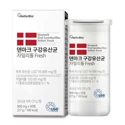 덴마크 구강유산균 자일리톨 프레시 30정