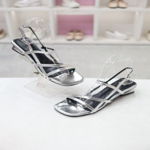 라미 스퀘어 토 쿠션 미들힐 슬링백 샌들 4.5cm CDMD31126