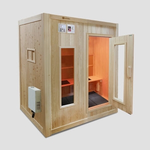 친환경편백아트 편백 양자히터 숯 건식 3인 온수 홈 사우나 의자형 P910_이미지