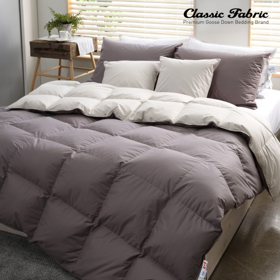 클래식패브릭 헝가리 구스이불 디럭스 듀얼딥그레이 1200g (킹 K)