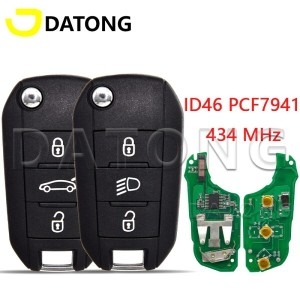 DATONG 그레이트 ID46 PCF7941 칩 433MHz 5FA010 자동차 원격 키 푸조 208 301 시트로엥 C-Elysee .._이미지
