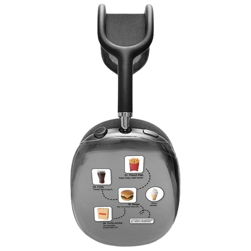 어프어프 에어팟 맥스 BURGER PLACE STAFF CHICHI 클리어 하드 케이스 (정품)_이미지