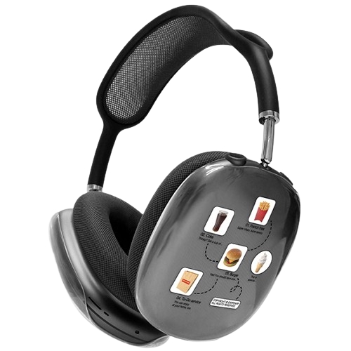 어프어프 에어팟 맥스 BURGER PLACE STAFF CHICHI 클리어 하드 케이스 (정품)_이미지