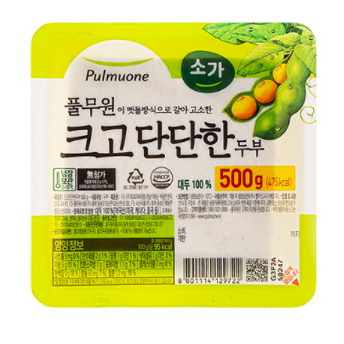 풀무원 소가 크고 단단한 두부 500g (1개)_이미지
