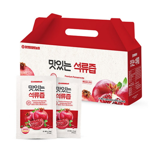 참앤들황토농원 맛있는 석류즙 70ml 30포 (2개)