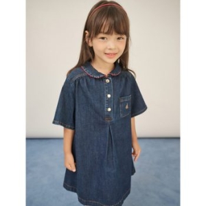키즈 여아 데님 미니 원피스 네이비 BI5771G03R