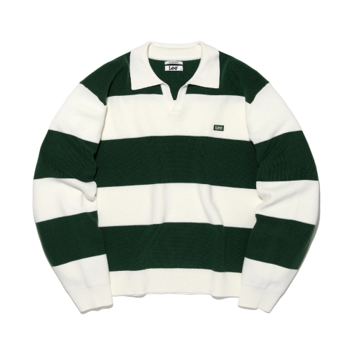 LEE 럭비 카라 니트 그린 LE2601KT02 GN