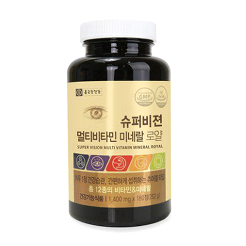 종근당건강 슈퍼비젼 멀티비타민 미네랄 로얄 1400mg 180정 (1개)
