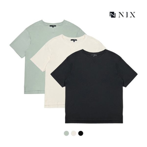 닉스 남 실켓 슬릿넥 반팔 티셔츠FNPMCTY132P 1197292_이미지