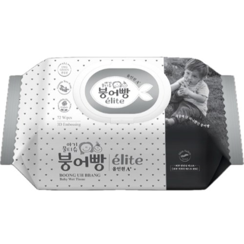 붕어빵 엘리트 올인원 A+ 물티슈 캡형 72매 (10팩)_이미지