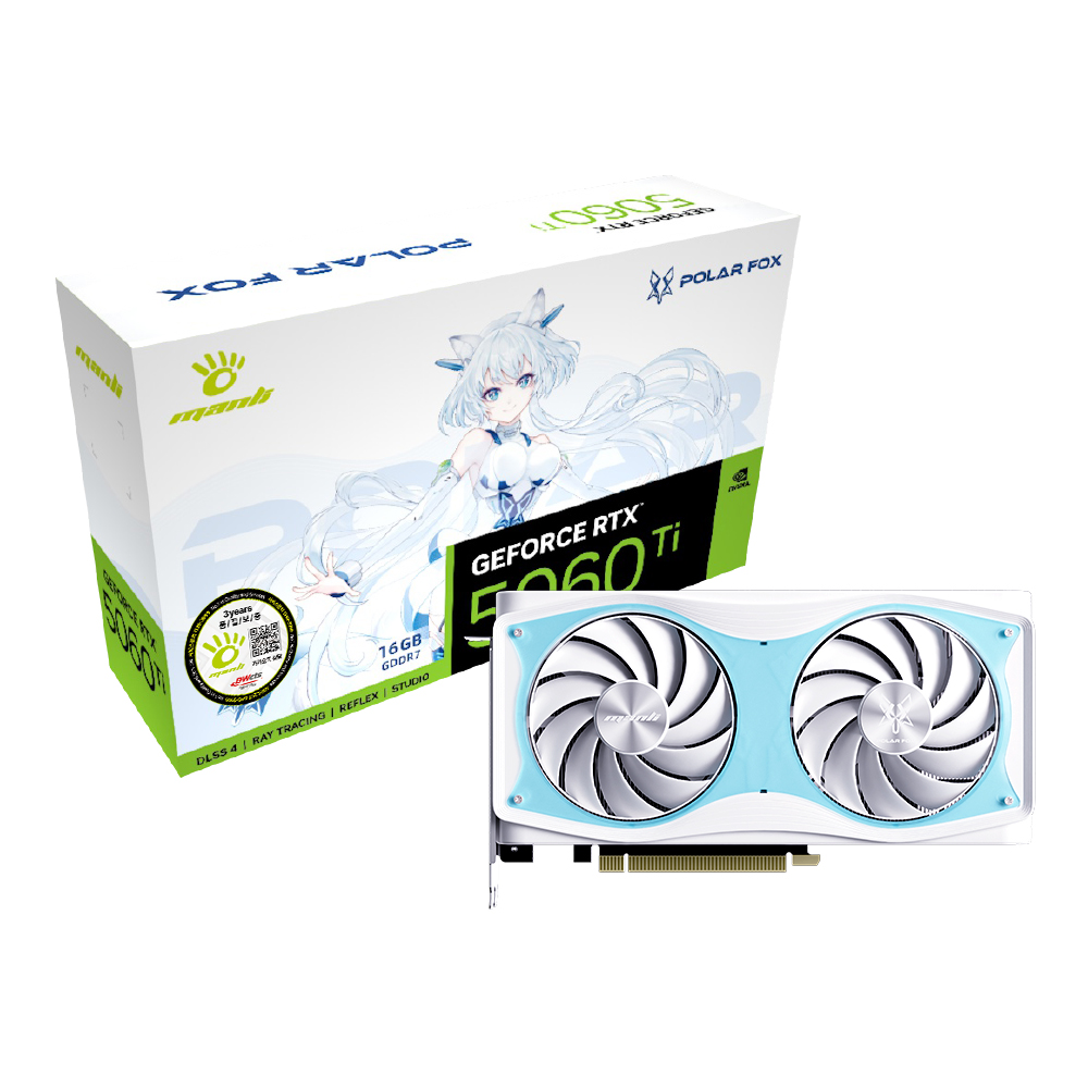 MANLI 지포스 RTX 5060 Ti Polar Fox OC D7 16GB 대원씨티에스_이미지
