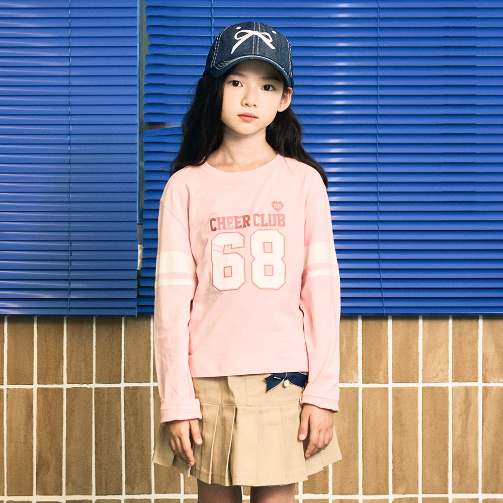 소매 두줄 칠부티셔츠 OHLA24F01
