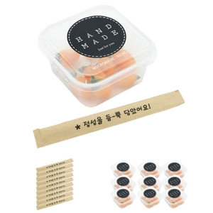 도나앤데코 PP내열 사각 일회용 도시락 450ml 10p + 빅 원형 스티커 핸드 메이드 블랙 10p 1세트이미지입니다. 누르면 해당 게시물로 새창이동합니다.