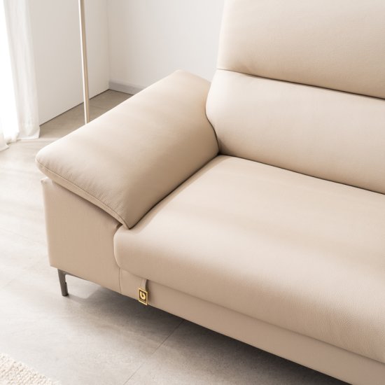 다우닝 아지오 전체 천연가죽 소파 3인용 (스툴별도)_이미지