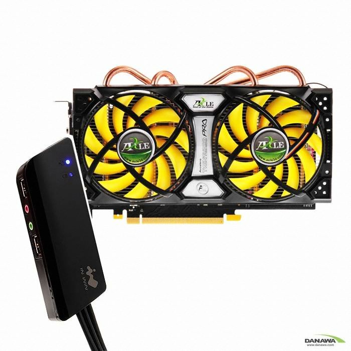 액슬 지포스 GTX460 밀리터리 OverTwin D5 768MB Twinturbo + IN WIN 리모컨