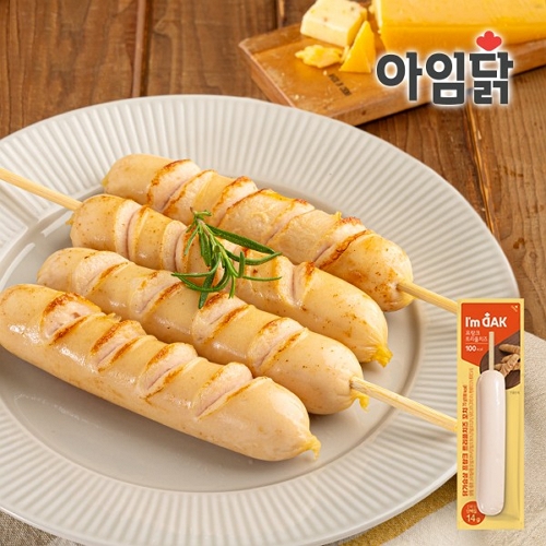 와이즈유엑스글로벌 아임닭 닭가슴살 프랑크 트리플치즈 꼬치 70g (1개)_이미지