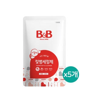 B&B 리뉴얼 젖병세정제 거품형 리필 400ml 5개