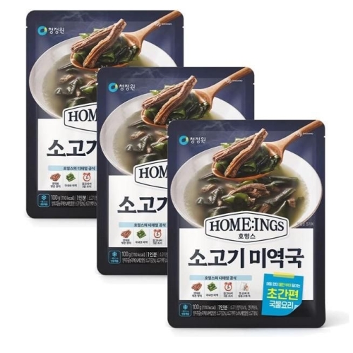 대상 청정원 호밍스 소고기 미역국 100g (3개)_이미지