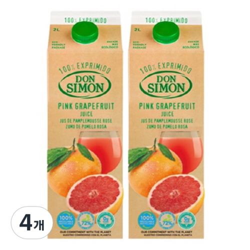 JGC,S.A 돈시몬 착즙 자몽주스 2L (4개)_이미지