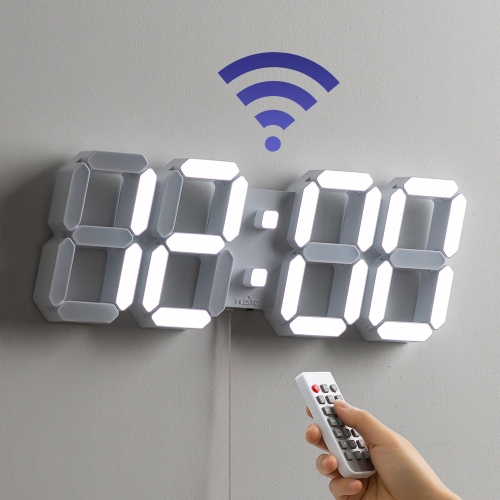 지성아이엔씨 플라이토 와이파이 3D LED 인테리어벽시계 퓨어