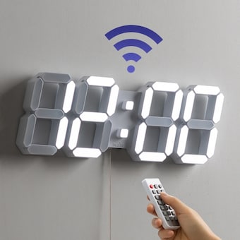 플라이토 와이파이 3D LED 인테리어벽시계 퓨어