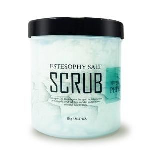 에스테소피 스크럽 솔트 솝 콜라겐 1kg 사우나소금-페퍼민트