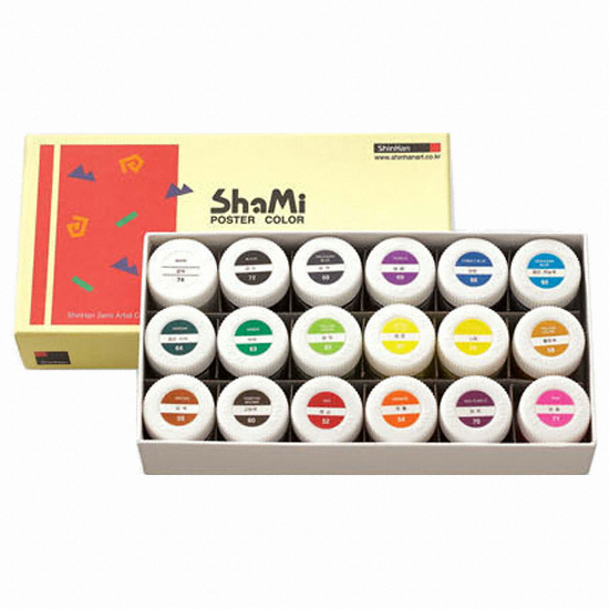 신한화구 샤미 포스터물감 20ml (18색)_이미지