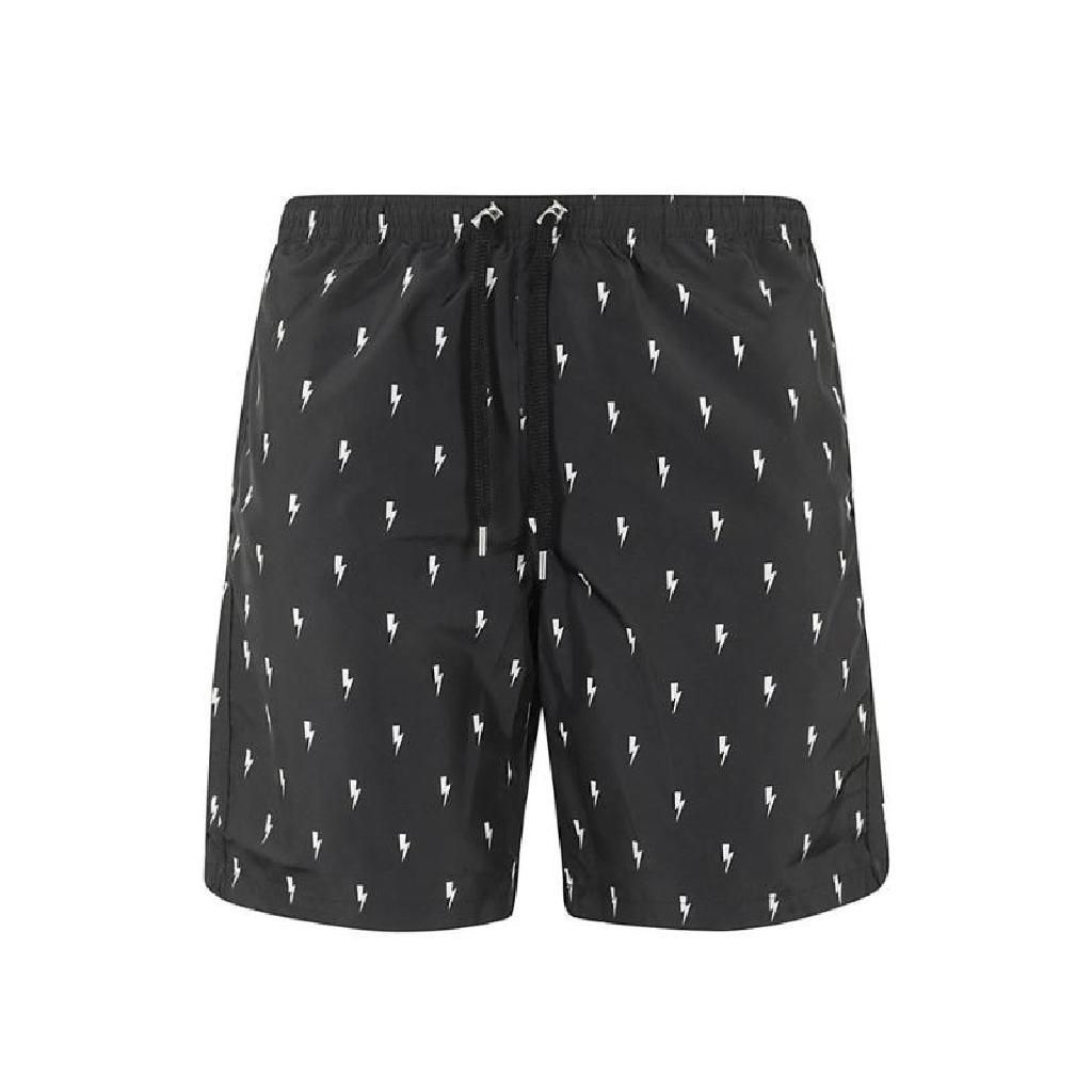 닐바렛 Neil Barrett 올오버 패턴 프린트 드로스트링 쇼츠 MY58026BY068094 524NBLACKWHITE T