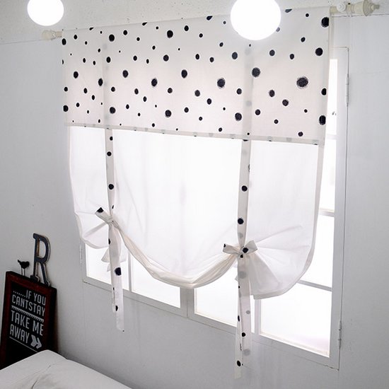 휴디자인 벨라이프 모노아트도트 롤업커튼 (140x180cm)