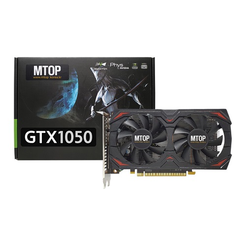 엠탑코리아 지포스 GTX1050 NEW D5 2GB 듀얼쿨러_이미지