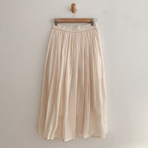 샵앤 봄신상 여성 허리밴딩 샤이니 주름 미디 스커트 SIU-WSK-4092-민트