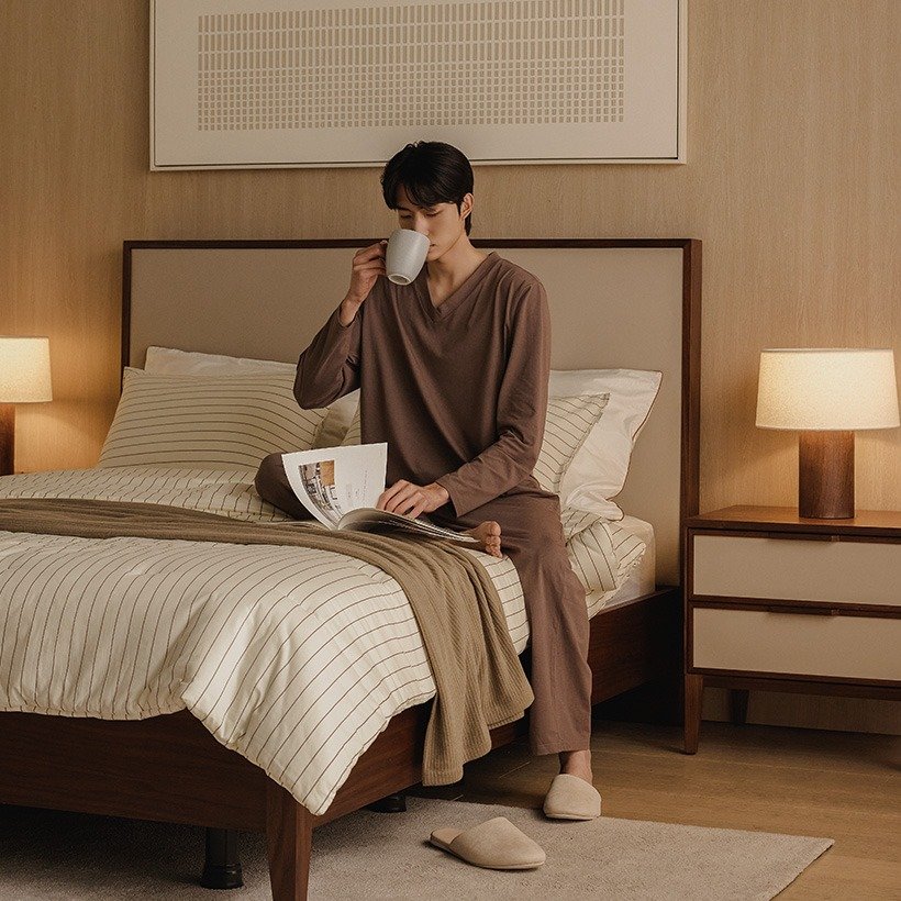 까사미아 남성 플루아 면모달 저지파자마세트이미지입니다. 누르면 해당 게시물로 새창이동합니다.