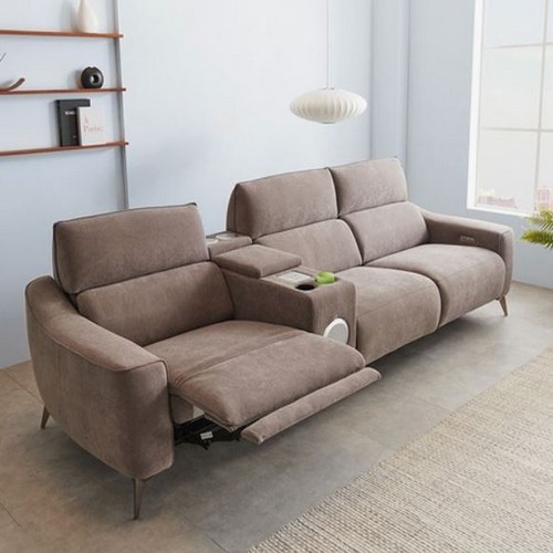 보루네오하우스 라보떼 모니카 이지클린 패브릭 리클라이너 4인용 (홈바형)_이미지