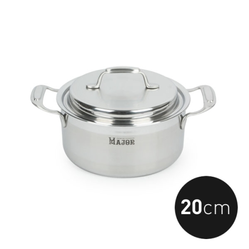 키친아트 메이저 통5중 IH 스테인리스 양수냄비 (20cm)