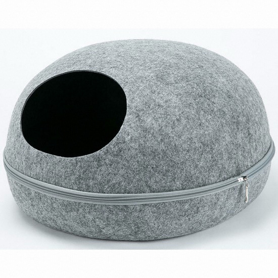 딩동펫 공룡알 숨숨집 소형 고양이 하우스 (그레이)_이미지