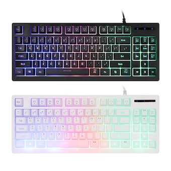앱코 <b>HACKER</b> K150 텐키리스 레인보우 LED 게이밍 멤브레인