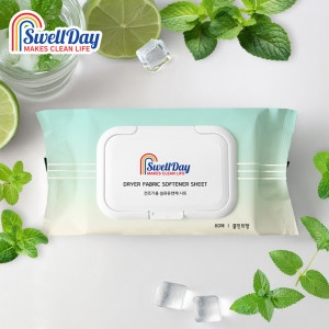 스웰데이 건조기용 시트 섬유유연제 쿨민트 80매 (2개)_이미지