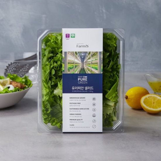 농업회사법인팜에이트 팜에이트 친환경 유러피안 샐러드 (채소만) 130g