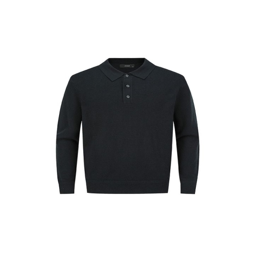 ANDZ 남성 조직 카라넥 긴팔티 BZE4ET1104GN_이미지