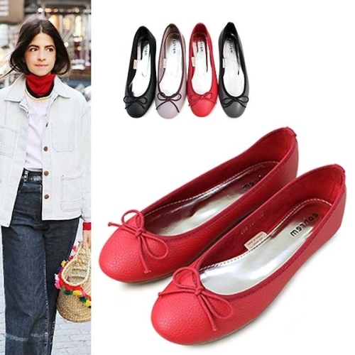 까미에뮤즈 큐티 리본 플랫_KM20s060