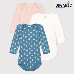쁘띠바또 보리에디션 베이비 오가닉 어텀플라워 바디수트 3PACK NTF43NB59F_MC_이미지