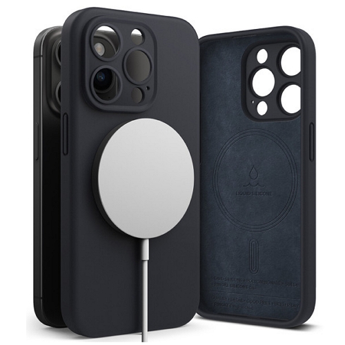 리어스 링케 아이폰15 프로 실리콘 마그네틱 케이스