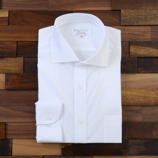 클리포드 카운테스마라 일반 와이드카라 화이트 클래식 긴팔 셔츠 CDCP1P5108A0