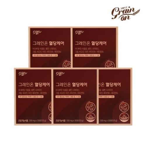 그레인온 혈당케어 330mg 30정 (5개)_이미지
